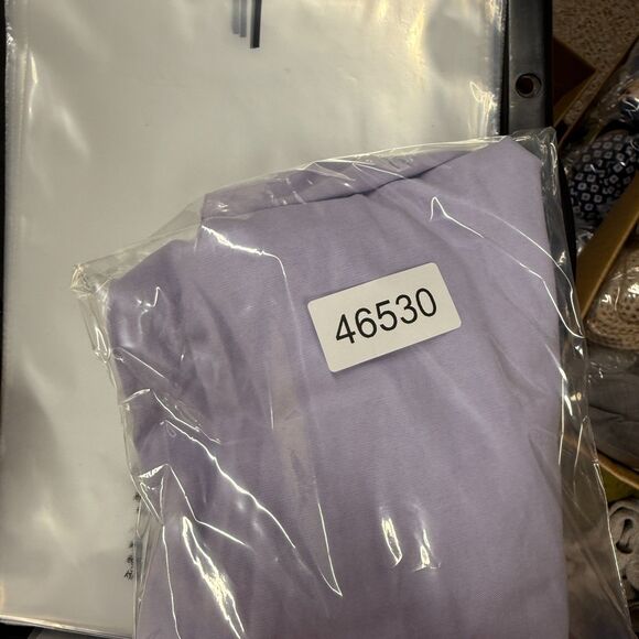 Oxford Shirt Men L Large Blue Button Up Collared Short Sleeve Pockets Regular - Picture 7 of 7